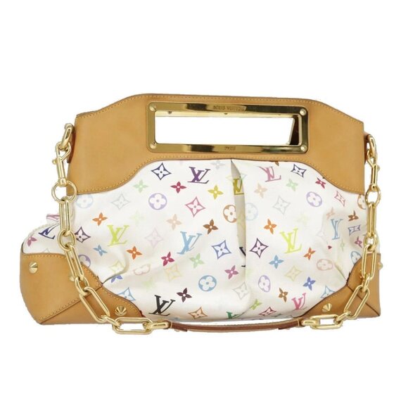 LOUIS VUITTON Monogram Multicolor Judy GM Shoulder Bag White M40253 Auth 98245AV - Picture 1 of 16